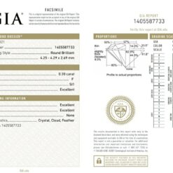 Alternative view of Годежен пръстен с централен Диамант 0.30 ct. и странични 0.09 ct. BR9708 GIA