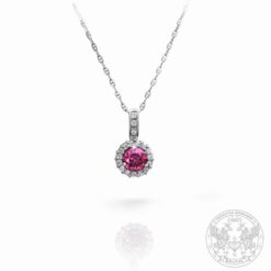 Медальон бяло злато с централен Pink Diamond 0.55 ct.