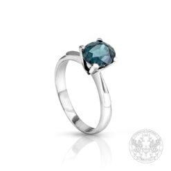 Златен дамски пръстен със син овален Шпинел 2.64ct.