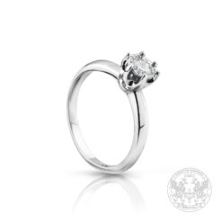 Годежен пръстен от бяло злато с диамант BR8109GIA