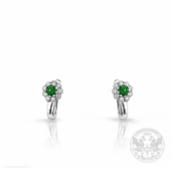 Нежни обеци с централни Изумруди – 0.50 ct. и странични – 0,22 ct. BR7925