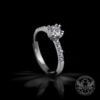 Годежен пръстен с Диамант 0.30ct. и странични брилянти 0.12ct.