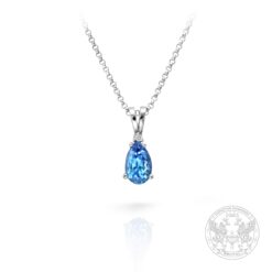 Златна висулка с естествен Сапфир и диамант BR7803