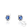 Златни обеци с централни Сапфири - 2.26ct. и диаманти