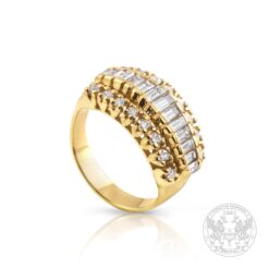Дамски пръстен с диаманти под формата на багета BR643