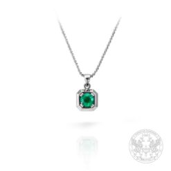 Квадратен медальон с Изумруд 0.96ct. BR5927