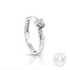 Дамски пръстен в бяло злато с диаманти BR392
