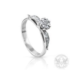 Годежен пръстен с малки брилянти Lotus Flower BR585