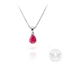 Златна висулка с естествен Рубин