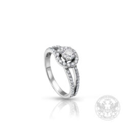 Годежен пръстен с Диамант 0.175ct. и странични брилянти