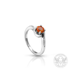 Дамски пръстен в бяло злато с оранжев сапфир BR9705