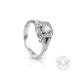 Годежен пръстен от бяло злато с Диаманти