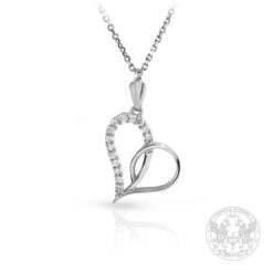 Дамски медальон под формата на сърце с брилянти YP7667