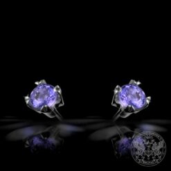 Златни обеци с Танзанити BR566