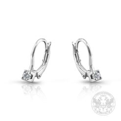 Обеци от бяло злато с диаманти AS127