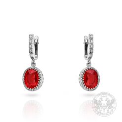 Златни обеци с централни Рубелити и Диаманти BR6645