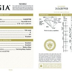 Alternative view of Бутиков годежен пръстен с диамант 0.54ct. BR8119GIA
