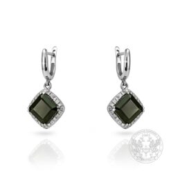 Златни обеци с централни Турмалини и Диаманти BR740