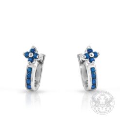 Обеци със Сапфири от бяло злато BR8141