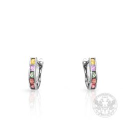 Златни обеци с разноцветни Сапфири BR661