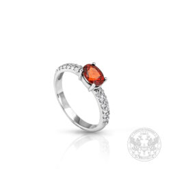 Дамски пръстен в бяло злато с централен Турмалин 0.95ct