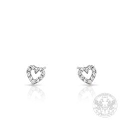 Обеци с Диаманти 0.18ct. под формата на сърцe BR4153