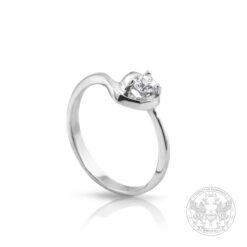 Годежен пръстен под формата на сърце с диамант BR8179