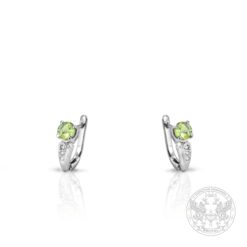 Златни обеци със зелен Сапфир – 1.34ct. и Диаманти