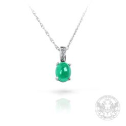 Дамски медальон с изумруд и брилянти BR568