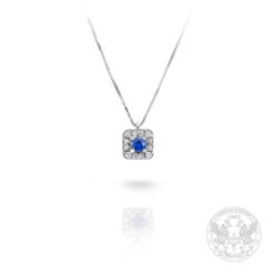 Златен медальон със Сапфир и брилянти BR8398