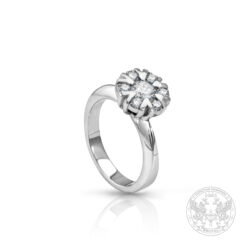 Годежен пръстен с Диамант и странични брилянти BR8071
