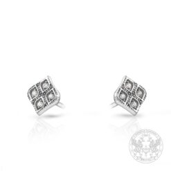 Обеци с диаманти от 14к бяло злато BR4696