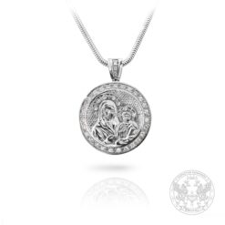 Унисекс медальон "Богородица" с инкрустирани брилянти BR561