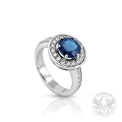 Златен пръстен с централен Шпинел 1.85ct. и Диаманти