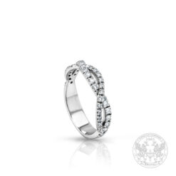 Дамска халка Преплитане с диаманти