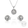 Дамски комплект с 1.26ct централни диаманти с международен сертификат