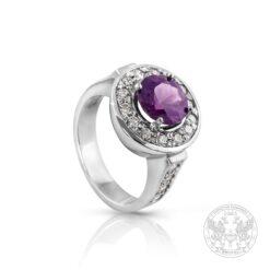 Дамски пръстен с централен Шпинел и диаманти