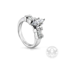 Бутиков годежен пръстен с централен диамант