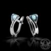 Златни обеци с Fancy Blue Diamonds - 0.23 ct. BR8112