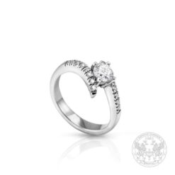 Златен пръстен 18К с централен Диамант - 0,32 ct.