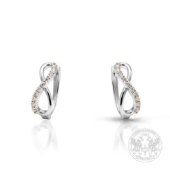 Диамантени обеци със символ на безкрайността -BR3006