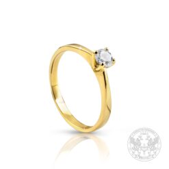 Класически златен годежен пръстен с диамант BR326