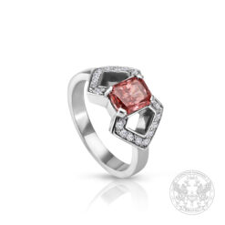 Пръстен бяло злато с централен Pink Diamond 0,97