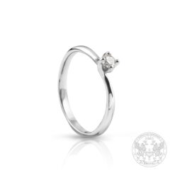 Извит годежен пръстен с брилянт AS104