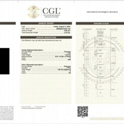 Alternative view of Годежен пръстен с Princess Диаманти 2.76ct. BR8321