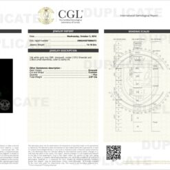 Alternative view of Пръстен от бяло злато с Изумруд и Диаманти