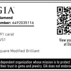 Alternative view of Годежен пръстен с централен Princess Диамант – 0,91 ct. BR1231GIA