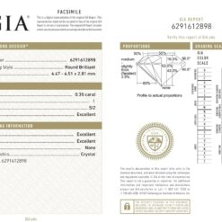 Alternative view of GIA Дамски солитер обеци BR393