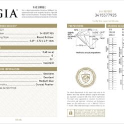 Alternative view of Годежен пръстен с Диаманти - BR9729 GIA