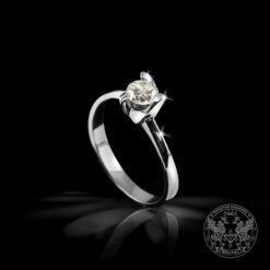 Годежен пръстен от бяло злато с диамант BR7101